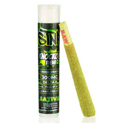 STNR Green Crack 300MG Knockout Blend 1.5G Pre Roll