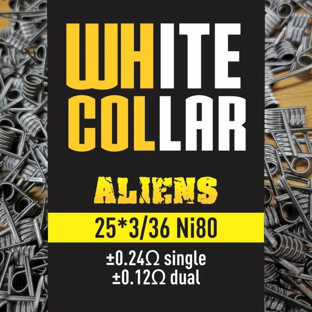 White Collar Yellow Label Alien Coils 0.11 ohm