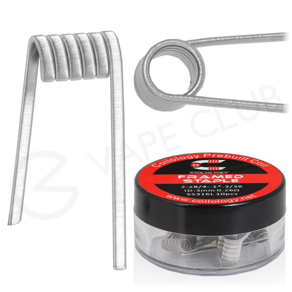 Coilology Framed Staple 3mm 0.2 ohm Prebuilt Coils (10 Pcs)