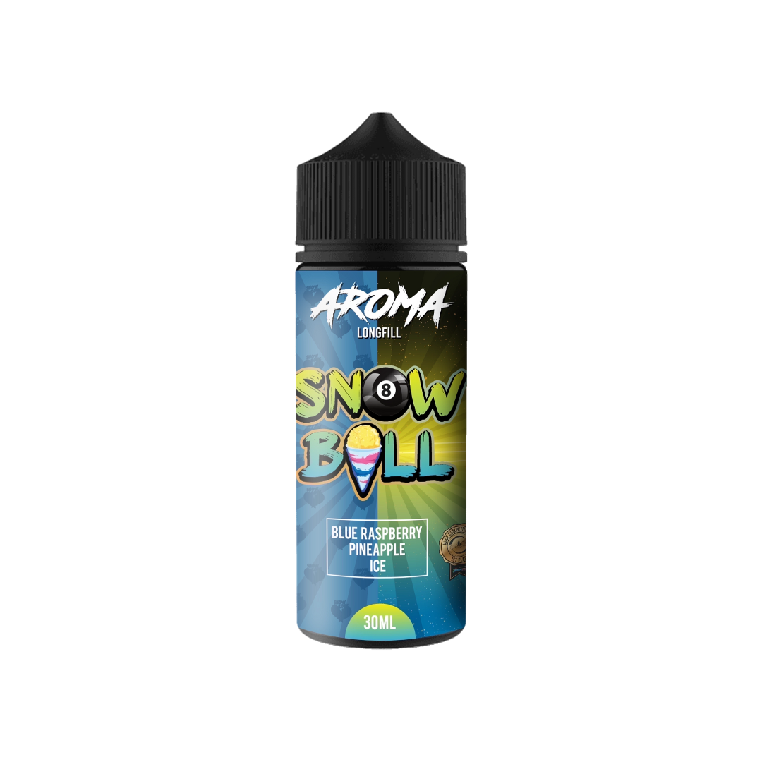 8 Ball Snow Cone- Blue Raspberry Pineapple 120ML Longfill - Cloudy Vape Co. Umhlanga.