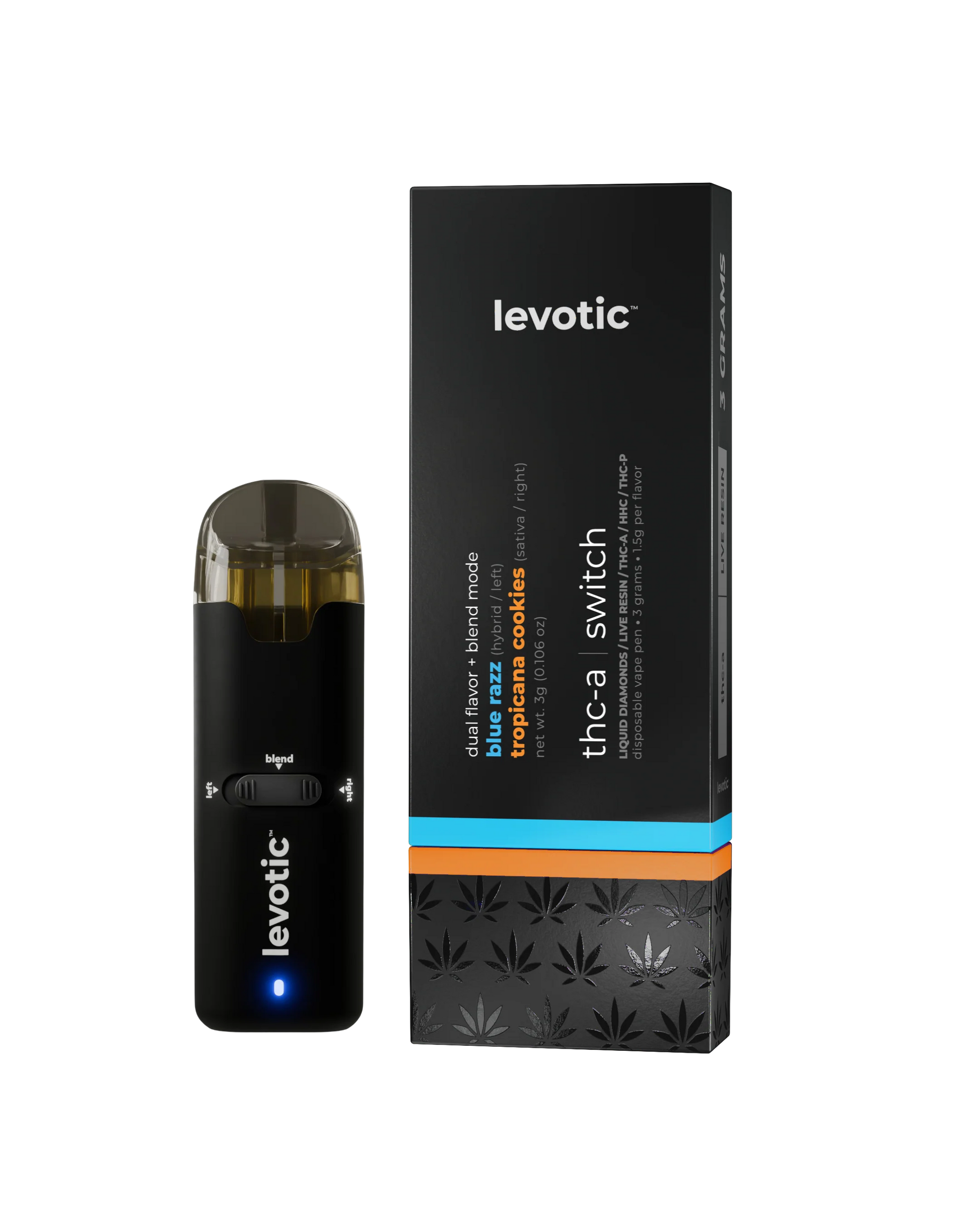 Levotic Switch Dual Blend THC-A 3 Gram Disposable Levotic Switch Dual Blend THC-A 3 Gram Disposable