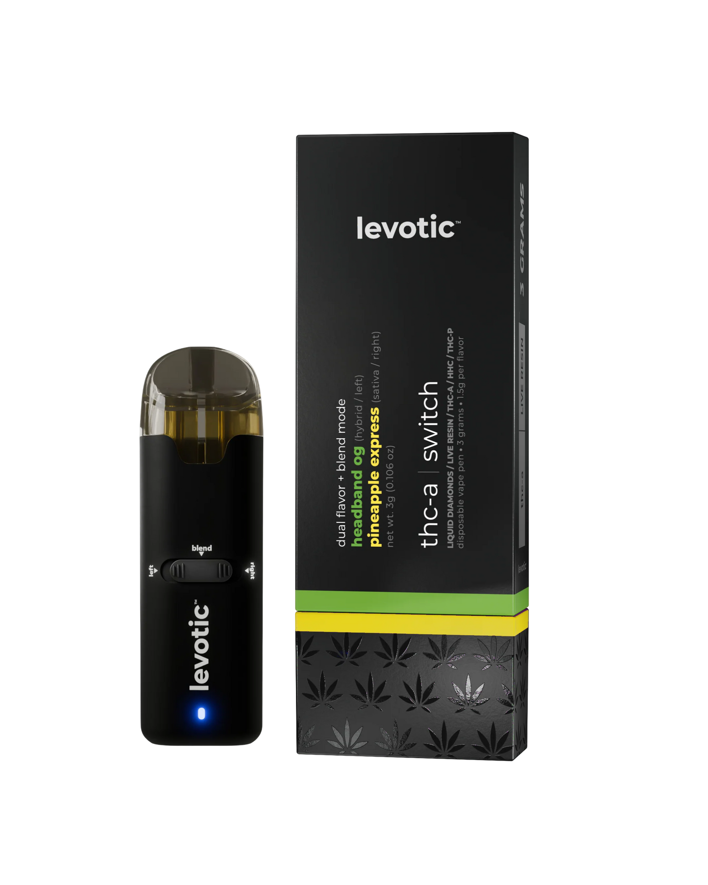 Levotic Switch Dual Blend THC-A 3 Gram Disposable