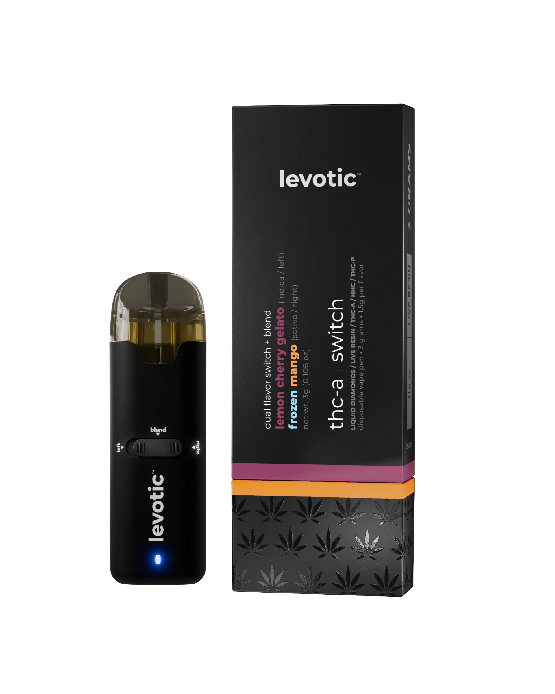 dual flavor thc vape Levotic Switch Dual Blend THC-A 3 Gram Disposable