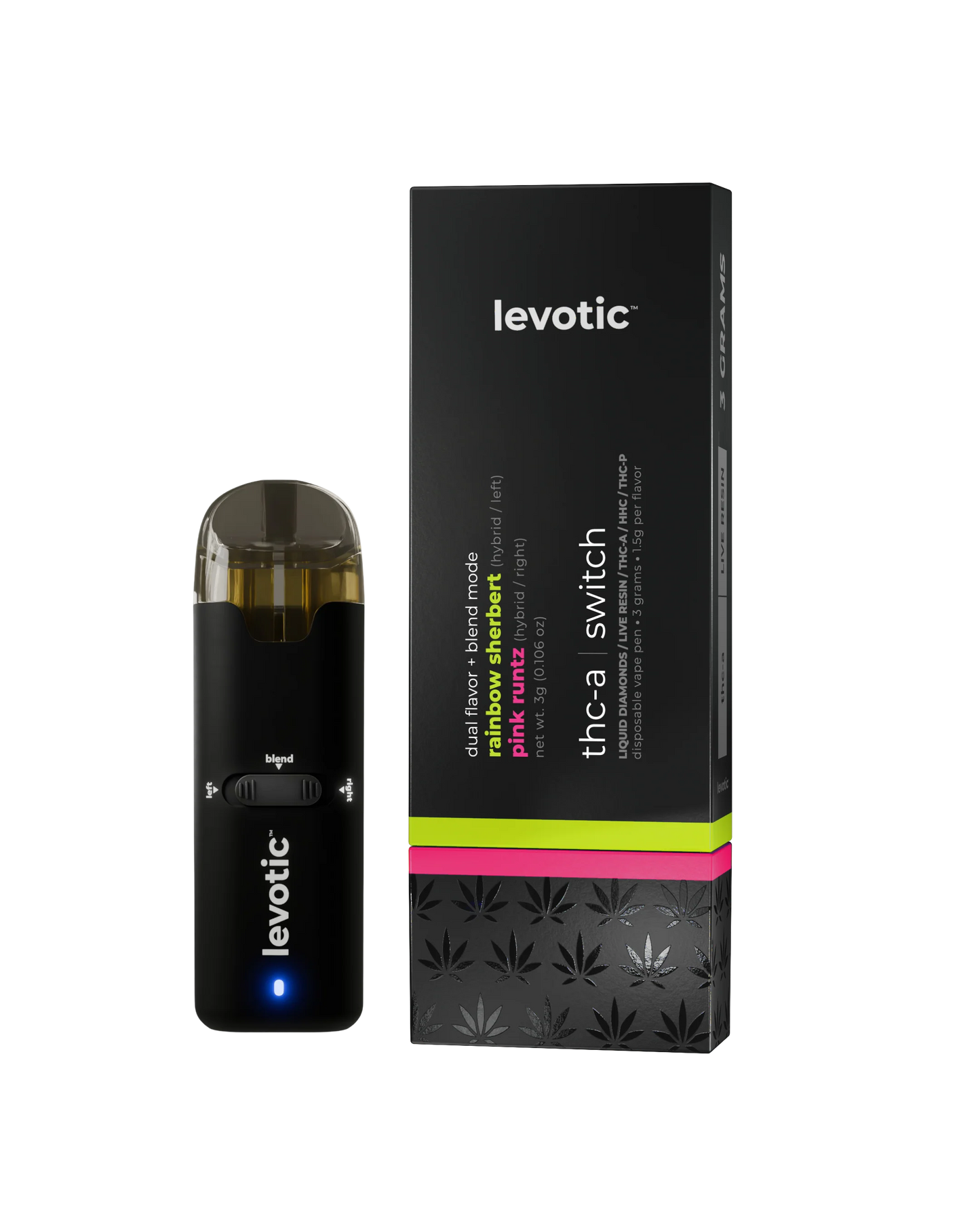 Levotic Switch Dual Blend THC-A 3 Gram Disposable