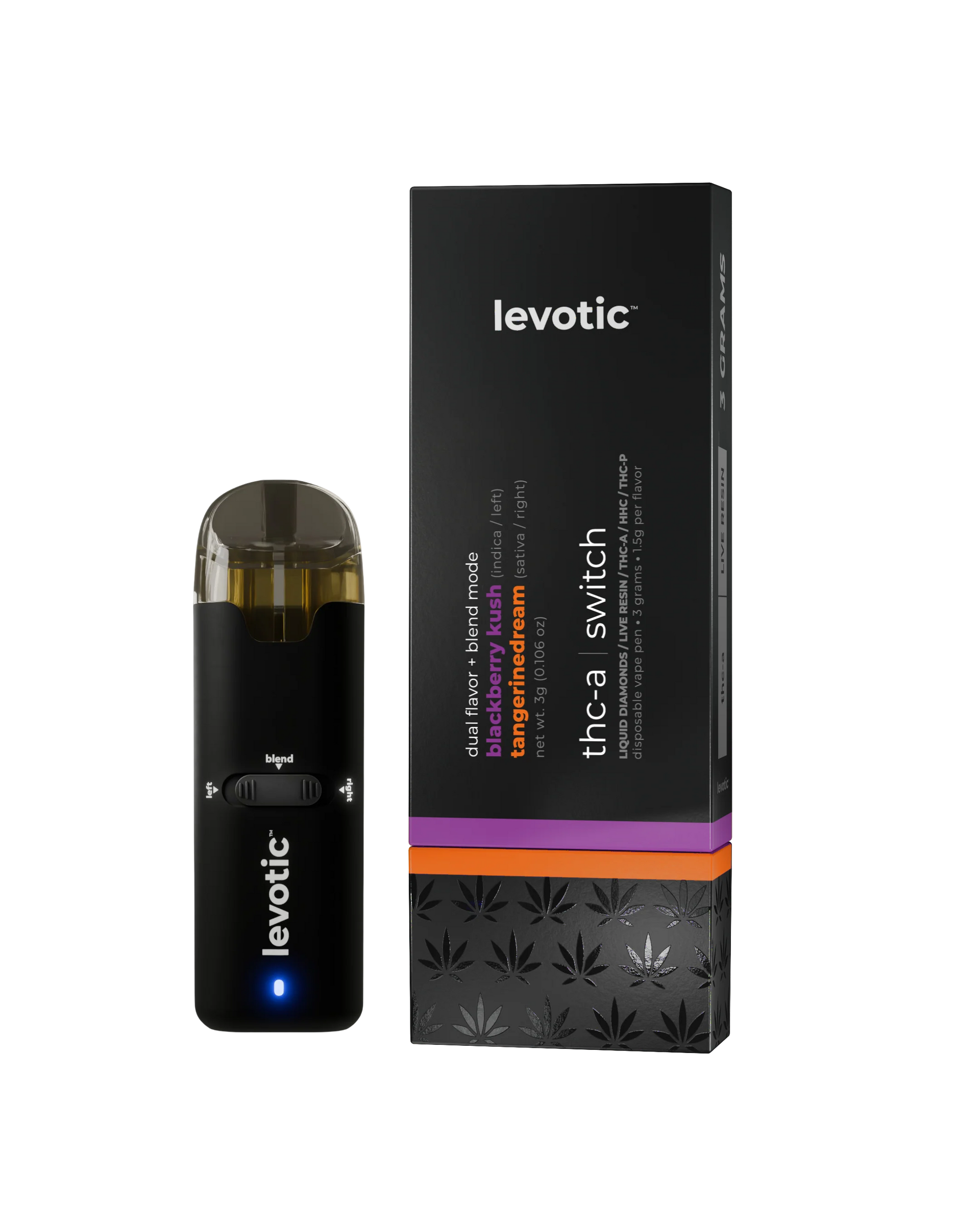 Levotic Switch Dual Blend THC-A 3 Gram Disposable Levotic Switch Dual Blend THC-A 3 Gram Disposable