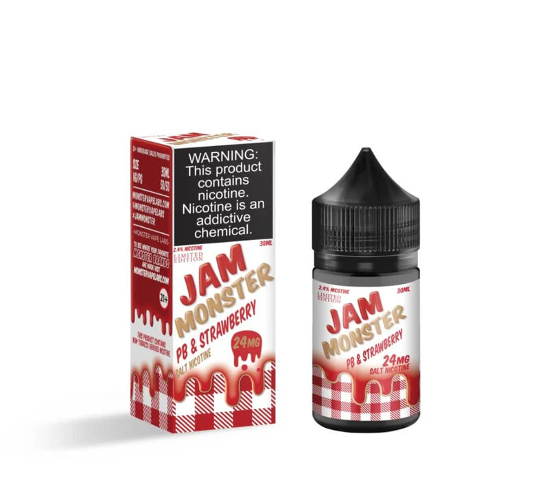 Jam Monster Peanut Butter Strawberry Jam 24MG Salts