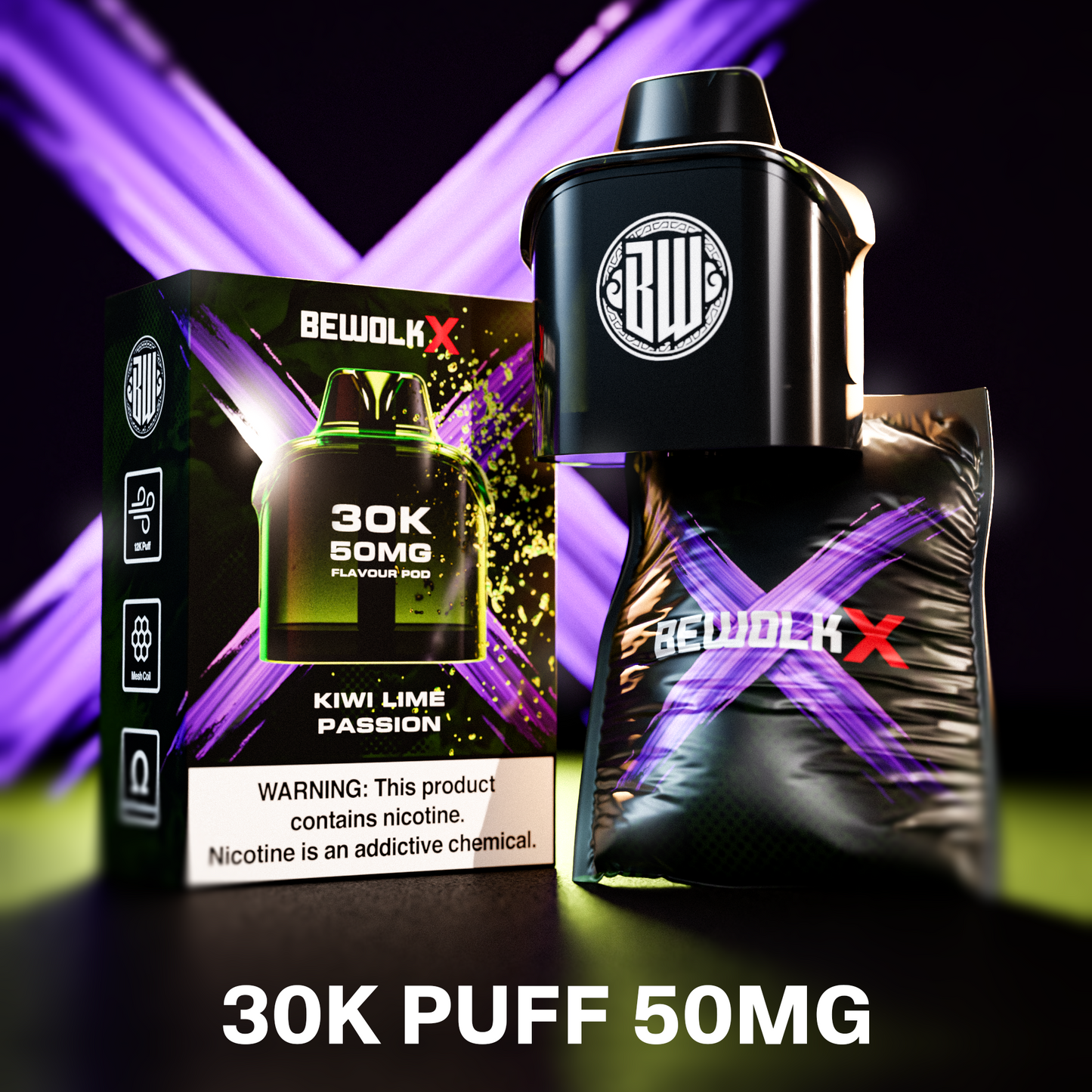 Bewolk X Pod System 30K Flavour Pod Only - BX30K