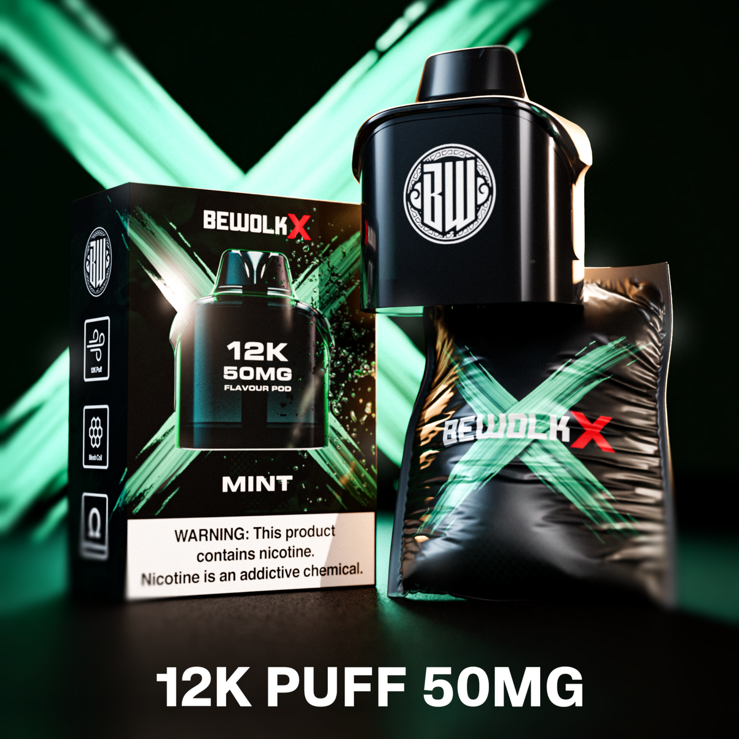 Bewolk X Pod System 12K Flavour Pod Only - BX12K