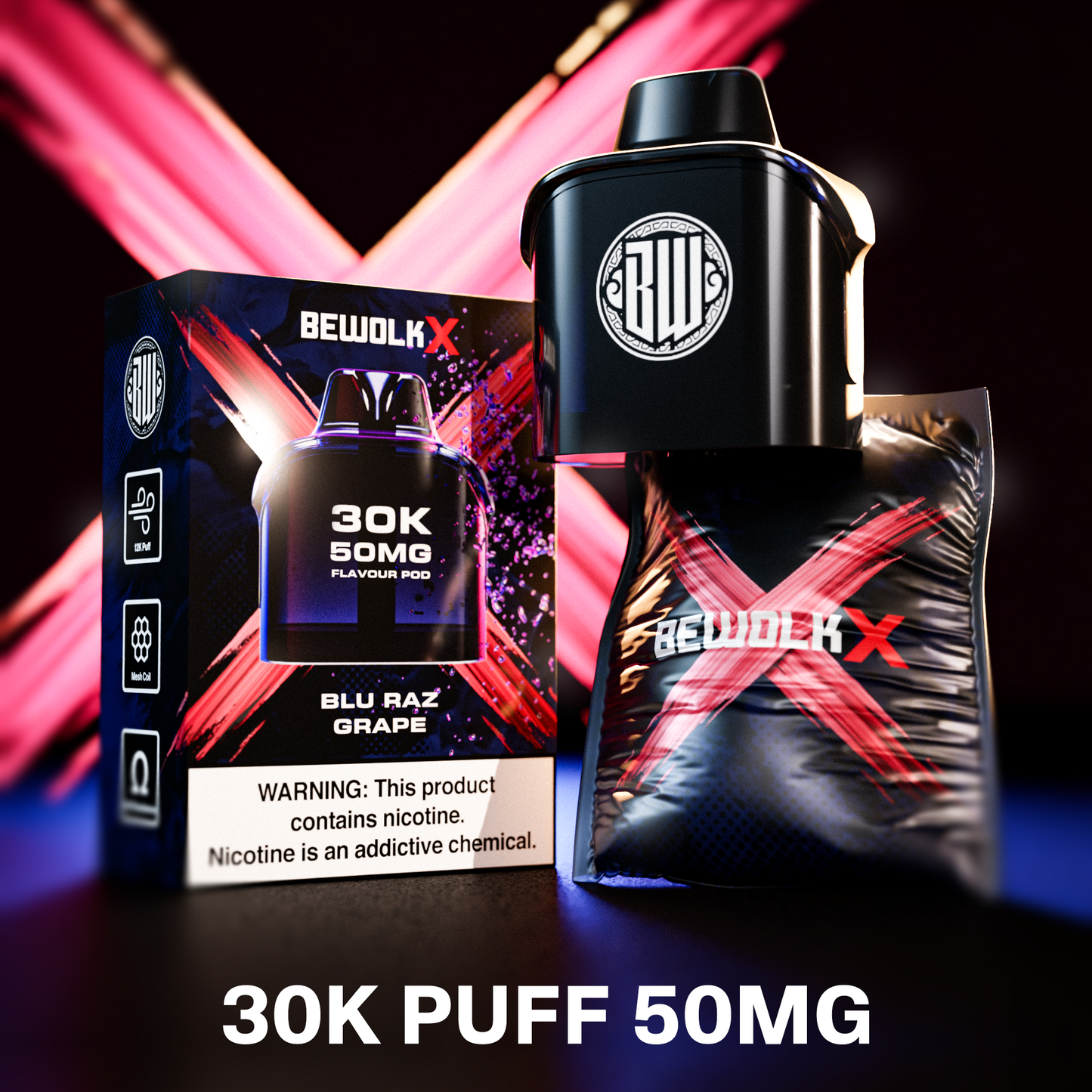 Bewolk X Pod System 30K Flavour Pod Only - BX30K