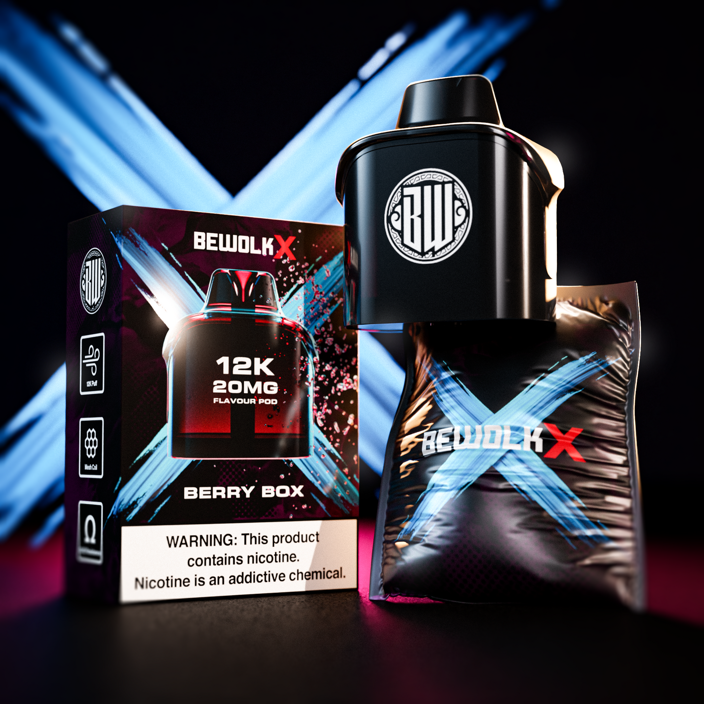 Bewolk X Pod System 12K Flavour Pod Only - BX12K