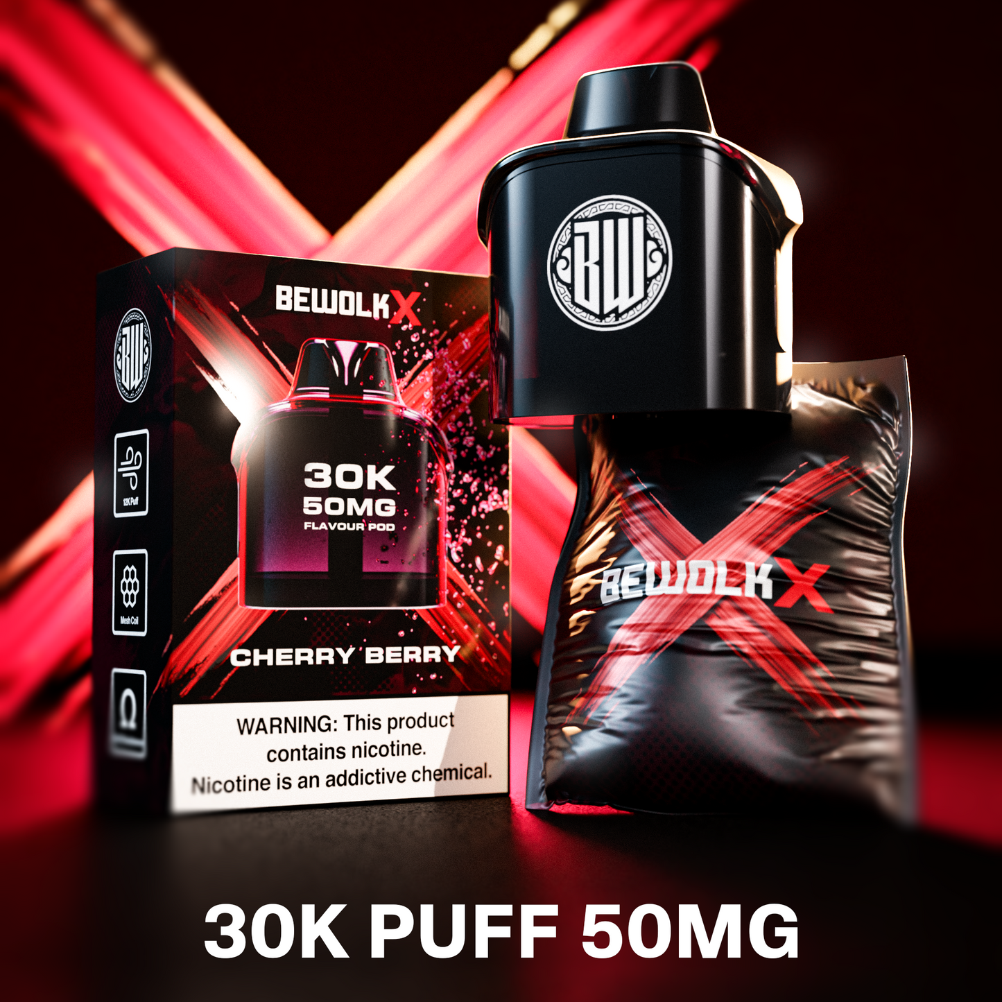 Bewolk X Pod System 30K Flavour Pod Only - BX30K