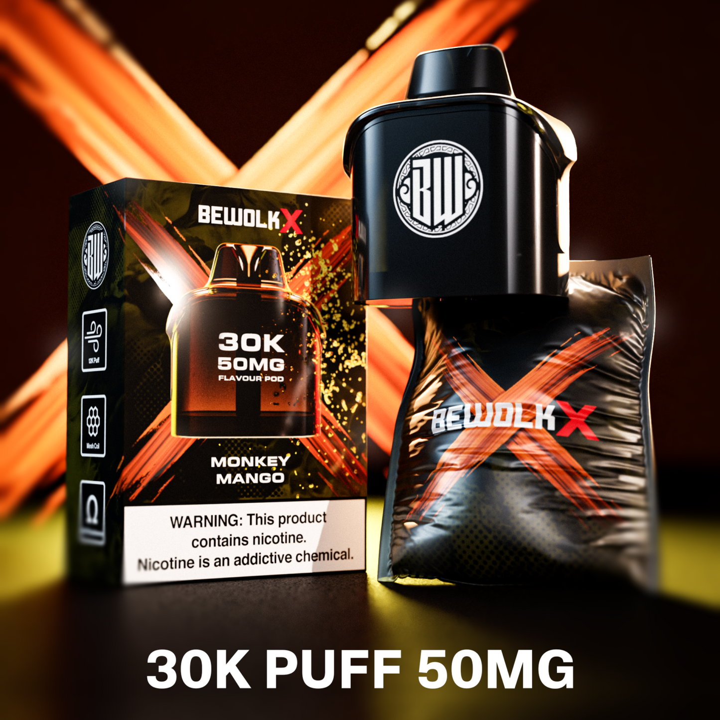 Bewolk X Pod System 30K Flavour Pod Only - BX30K