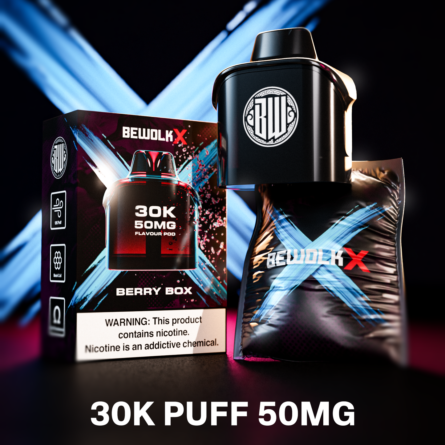 Bewolk X Pod System 30K Flavour Pod Only - BX30K