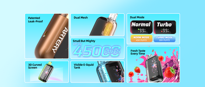 Artery 45K Disposable Vape 50mg - 45000 Puff Dual Mesh Coils CT3