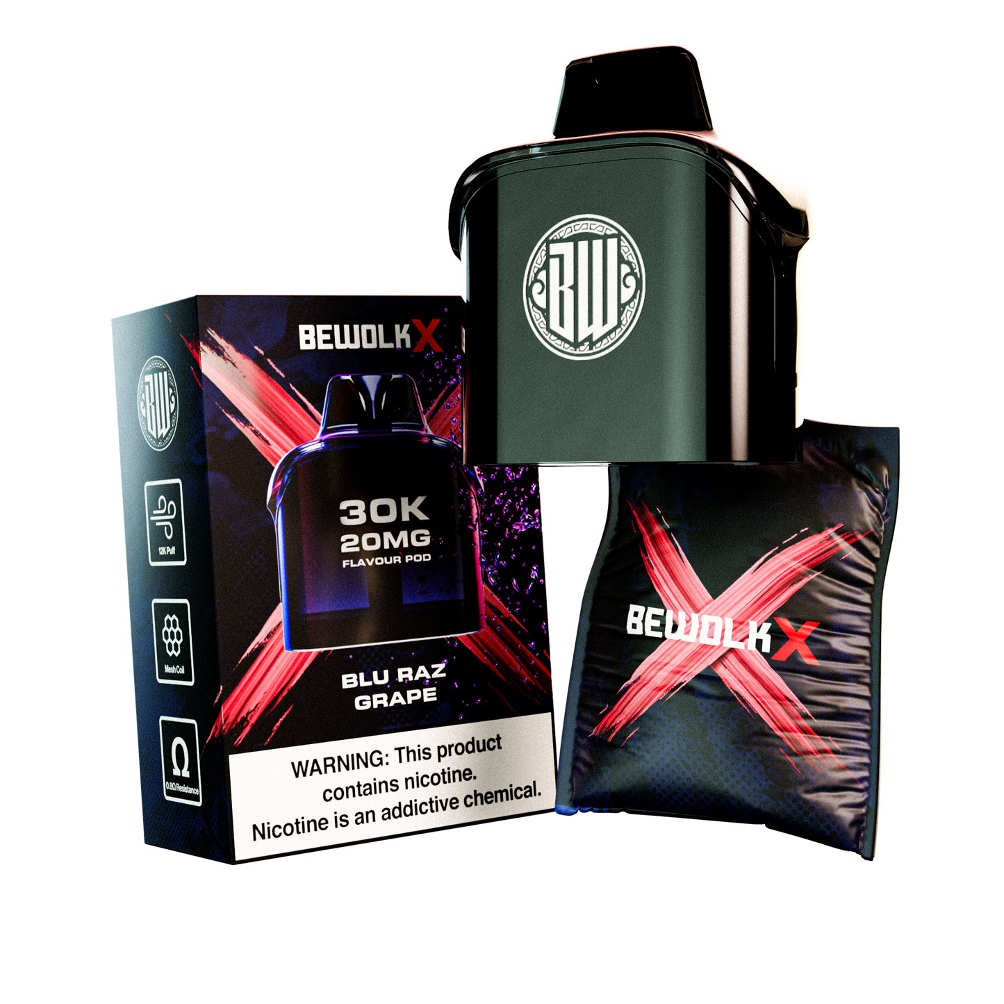 Bewolk X Pod System 30K Flavour Pod Only - BX30K