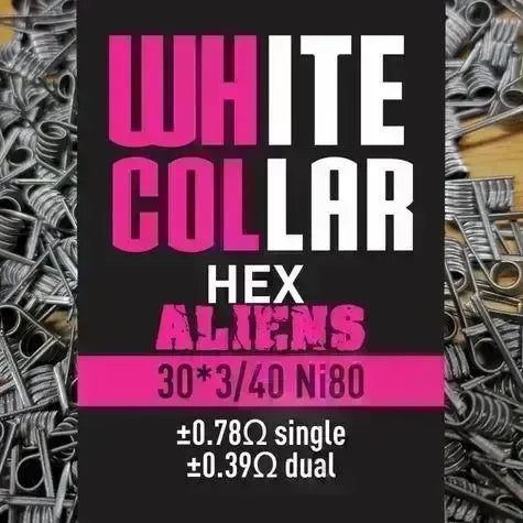 White Collar Hex Alien Coils 0.39 ohm/Dual
