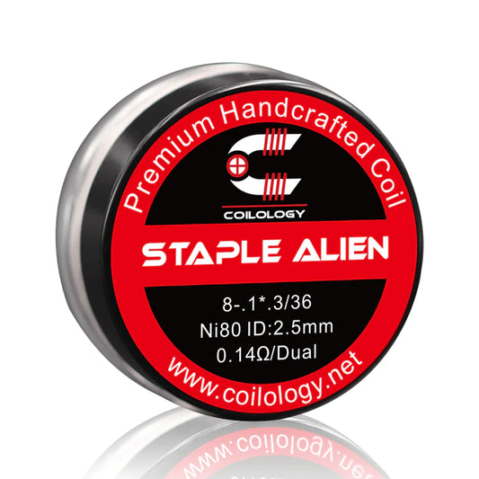 Coilology Staple Alien 0.14 ohm 2.5mm Premium Handcrafted Prebuilt Coils