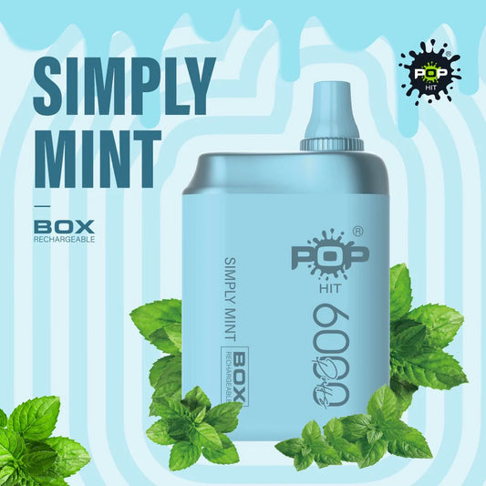 Pop Hit Simply Mint 5% 6000 Puff (Rechargeable)