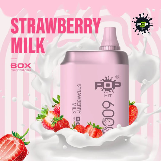 Pop Hit Strawberry Milk 5% 6000 Puff (Rechargeable)